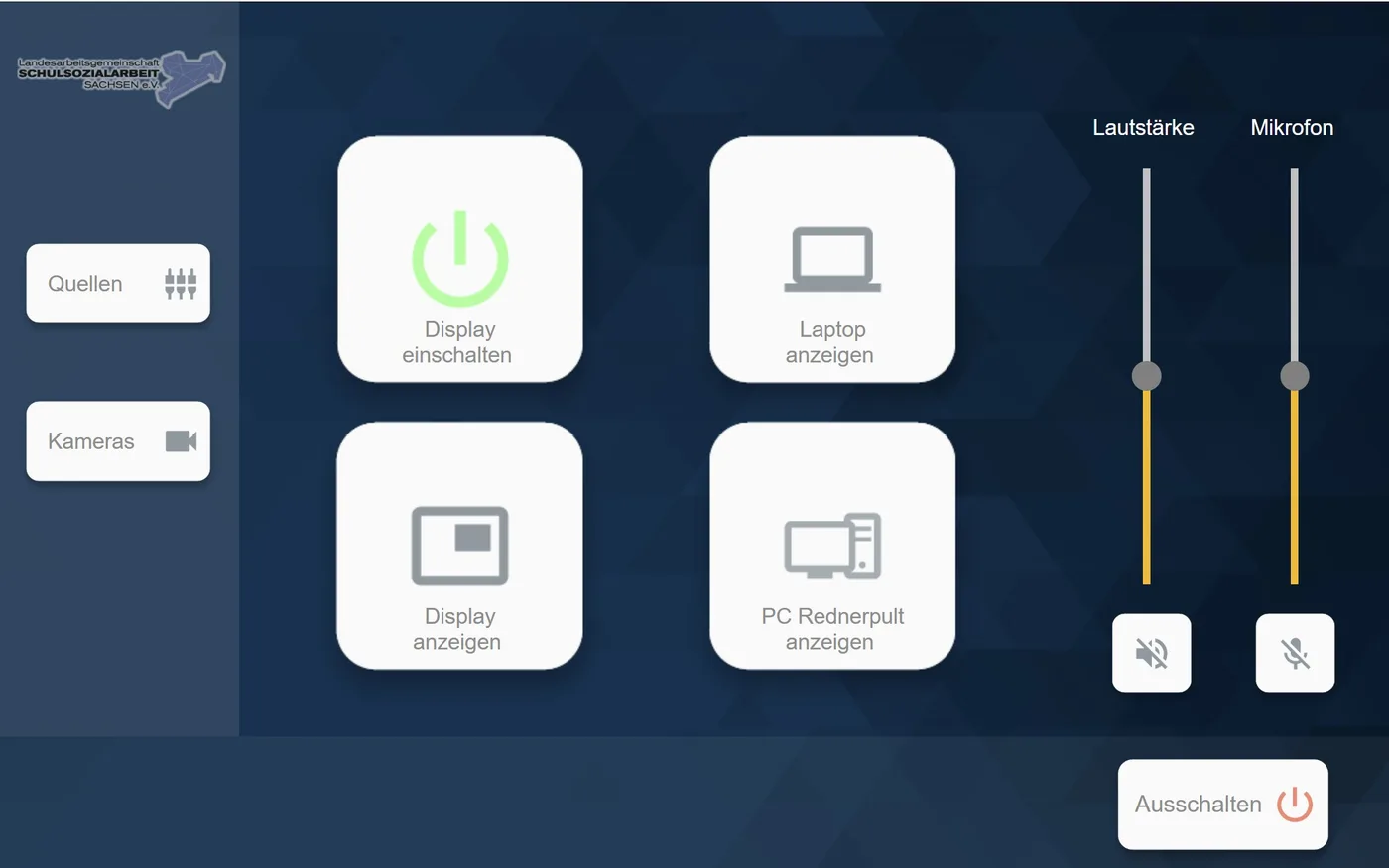 Steuerungsoberfläche für ein individuelles Kundenprojekt